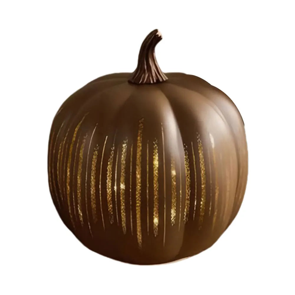 Illuminated Starry Night Glass Pumpkins