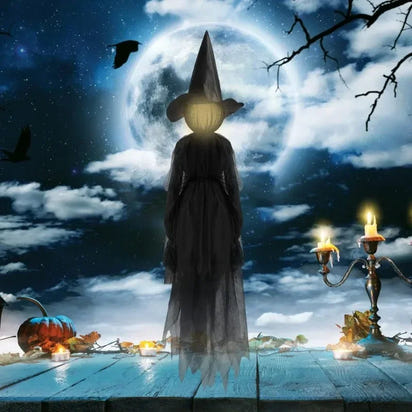 WickedWitches™ - 3 Glowing Pumpkin Witches